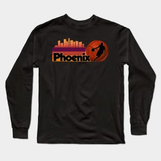 Basketball Fans Phoenix Cityscape Long Sleeve T-Shirt